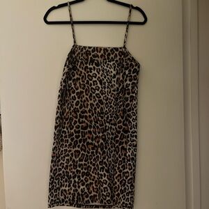 Leopard Print Slip Dress